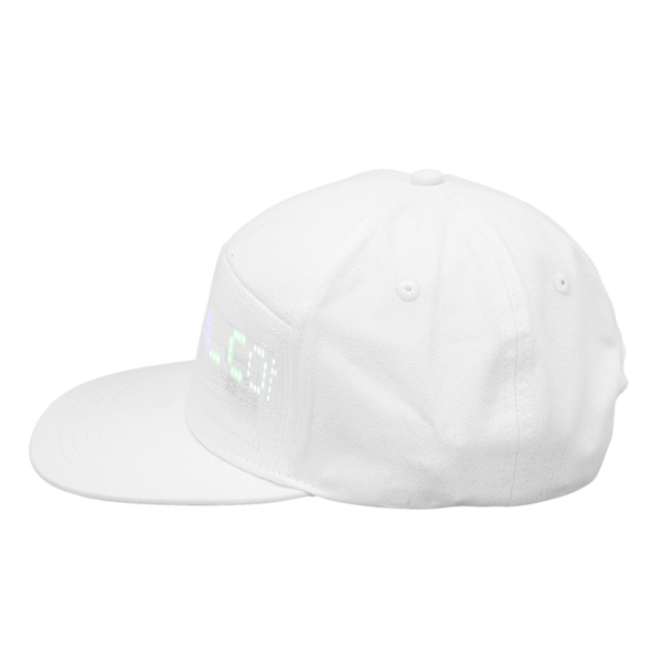 LED-kasket programmerbar Bluetooth APP-styring redigerbar farverig LED-hat til udendørs koncert karneval hvid