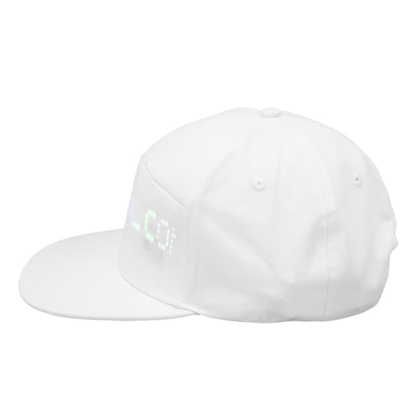 LED-keps programmerbar Bluetooth APP-kontroll redigerbar färgglad LED-hatt för utomhuskonsert karneval vit