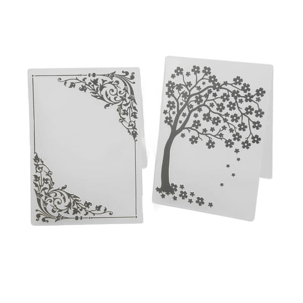 2st präglingsmappar i plastmaterial, dekorativa texturer, gör-det-själv-präglade designmallar för scrapbooking