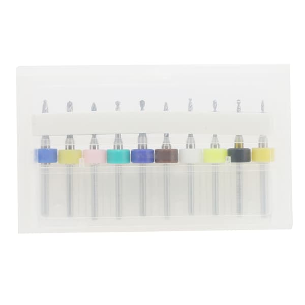 10 st Micro Borr Set Cementerad Karbid 1.2-2.1mm Borr för Tryckta Kretskort