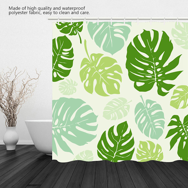 Nordisk stil print polyester bruseforhæng vandtæt badeforhæng badeværelsesartikler 150x180cm