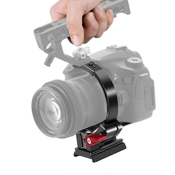 Objektiivin tukikiinnike Puoliympyrän muotoinen rengas Vaaka Pysty yhteensopiva DSLR-kameran videopidikkeen kylmäkenkien kanssa