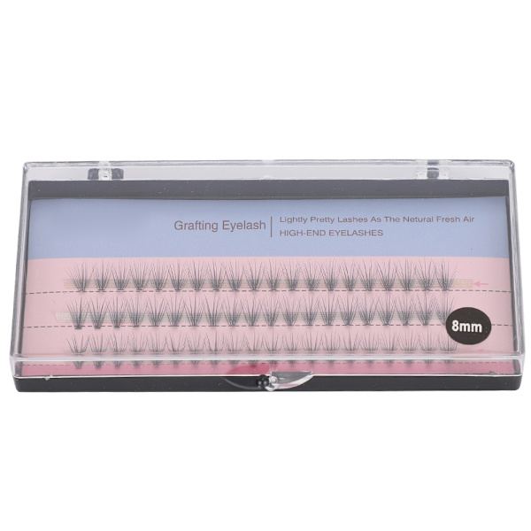 60 st Individuella Falska Ögonfransar Kluster 0.05mm Falska Fransar Förlängningsverktyg 8mm