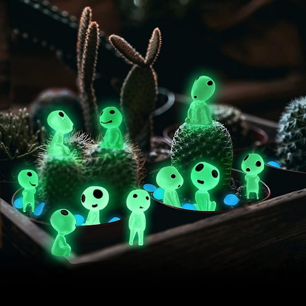10 Stykker Prinsessefigur Gir 15 Dekorative Steiner Lysende Tree Elves Trefigurer Mini Dekorasjon （3-3.8cm）