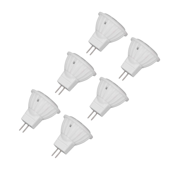 6 stk MR11 LED lyspære 4W GU4 dobbel pin pære Dimbar 360lm lampe for gangvei hage landskapsområder 220V hvitt lys 6000K
