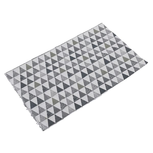 Lin stoff Geometrisk Trekant Bomull Lin Trykk Blandet Lin Duk Sofastoff