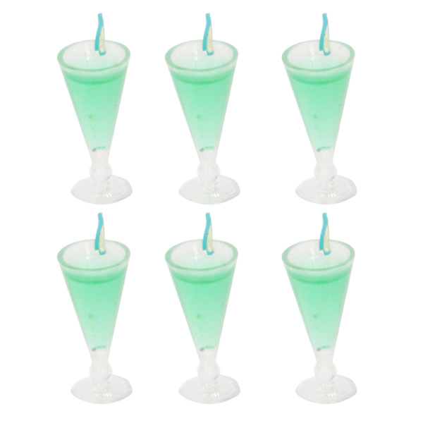 20 st dockhuscocktailglas, simulering av livsscen, 1/12 skala, minidrinkglas, leksak, dockhusdekoration, grön