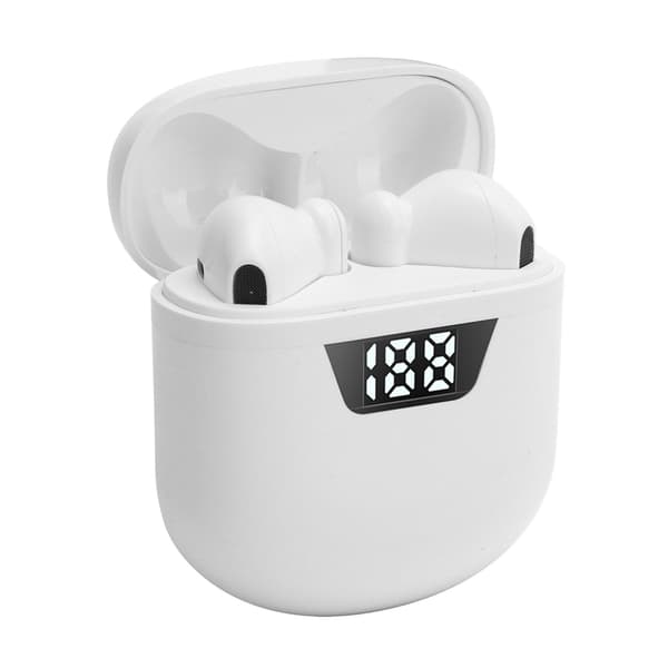 TWS Bluetooth-hörlurar Trådlöst digitalt displayheadset Halv-i-örat-hörlurar Vit