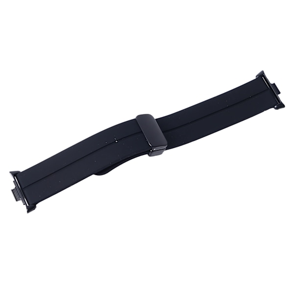 Klockarmband Klockarmband Silikon Magnetisk Fällbar Flexibel Vattentät Klockarmband för Mi Band 8 Pro Svart