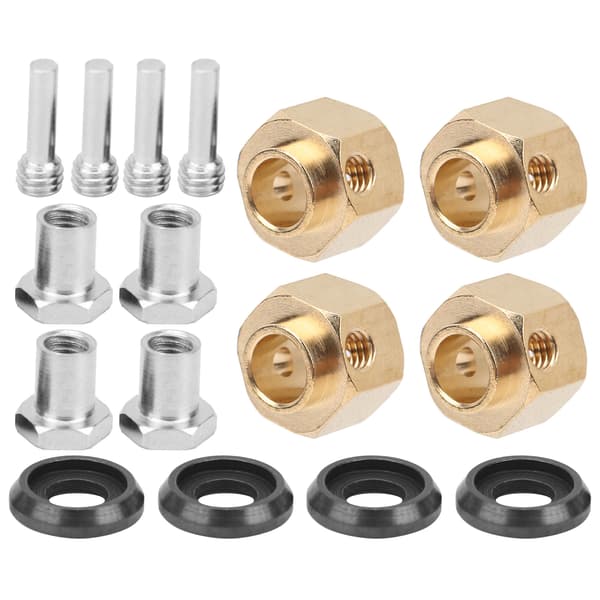 4st Mässing Kombinerad Hjulnav Hex Adapter Passar för TRX4 TRX6 1/10 RC Bilmodell 8mm