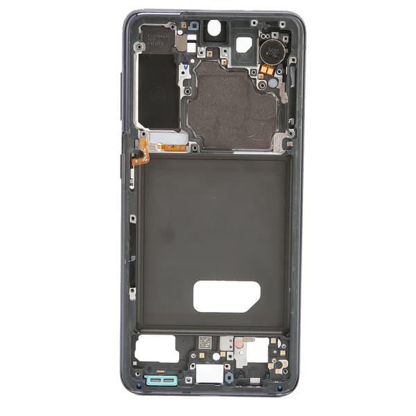 Midterrammeplade Husplade Midterfrontplade Ramme Udskiftningsreparationsdele til SAMSUNG S21 Sort