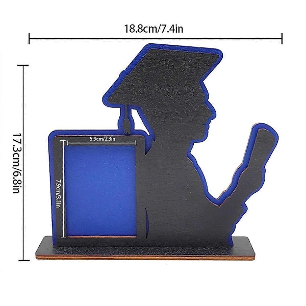 2 stk. Klasse 2024 Graduation Trebord Graduation Bilderamme-A