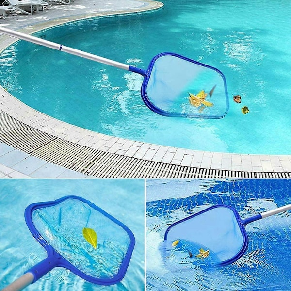 Professionelt Pool Landingsnet, 1,6 Meter Fint Skimmer Pool Landingsnet med Teleskopstang til Swimmingpool, Spa, Hot Tub, Akvarium 1,53m