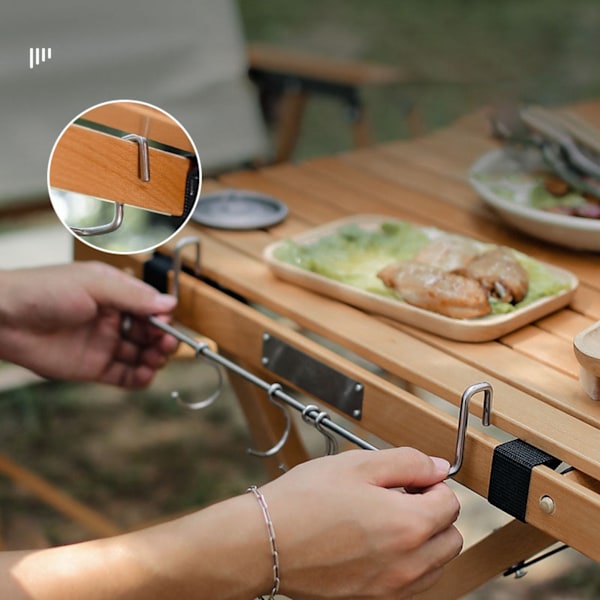 Camping Bord Side Hylde Camping Bord Side Hanger Udendørs Picnic Grill Bærbar Hylde Tilbehør