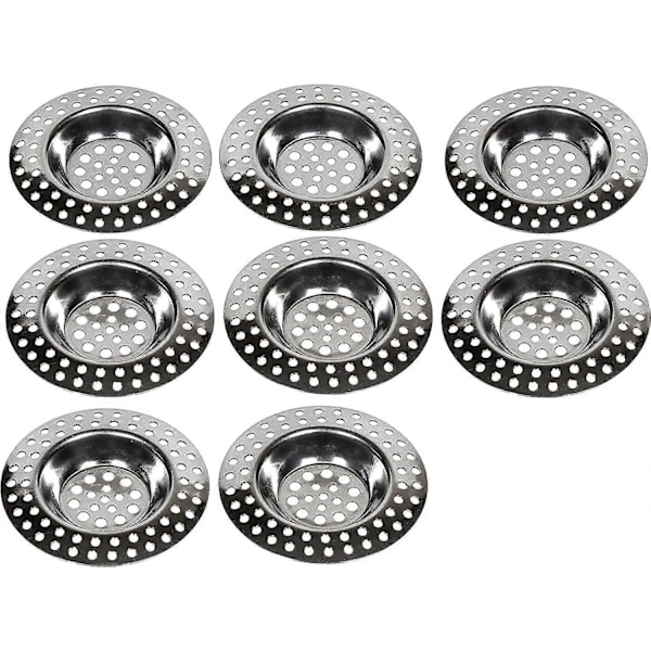 Vaskefilter 14g, 8 stk., til alle afløb, køkkenvaskefilter, vaskefilter, vaskegitter, badekarsprop, brusefilter, køkkenvaskegitter