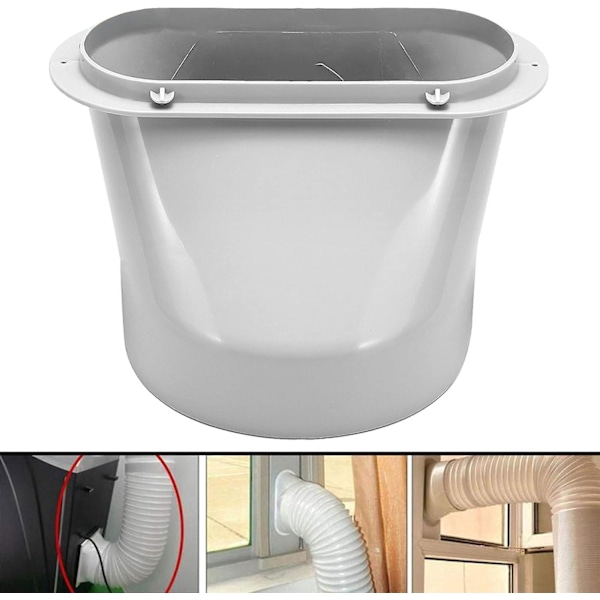 Avgasstosadapter för portabel luftkonditioneringsslang, platt munstycke (15 cm)
