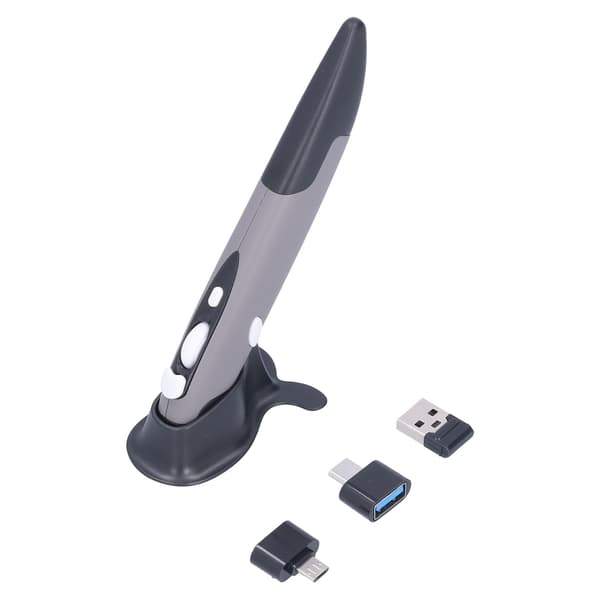 Mus Pen Trådløs 2.4G Kreativitet Ekstremt Handover Computer Stylus til PC Laptop Sort Grå
