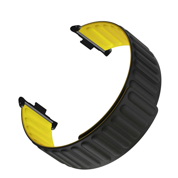 Magnetiske urremme Dobbeltsidet blødt silikone magnet urremme til Mi Band 8 Pro Sort Gul