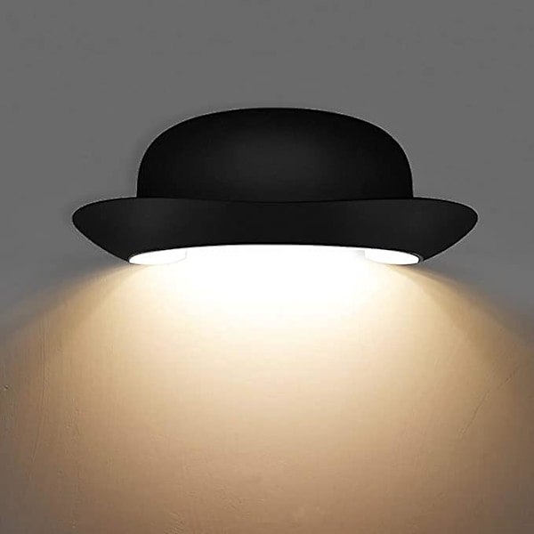 12W Modern LED Vägglampa Vägglampa Vattentät IP65 Aluminium LED Vägglampa Inomhus Utomhus för Badrum Sovrum Hall Vardagsrum Trappa, Svart