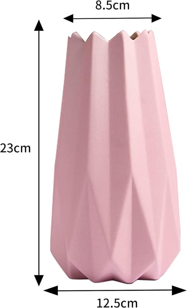 Pampasgress Keramisk Vase Håndlaget Geometrisk Vase Hvit Gull D D