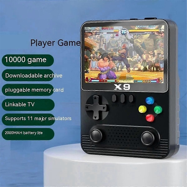 X9 Kannettava pelikonsoli 10000+ peliä 3,5 tuuman Arcade 2000 MAh B