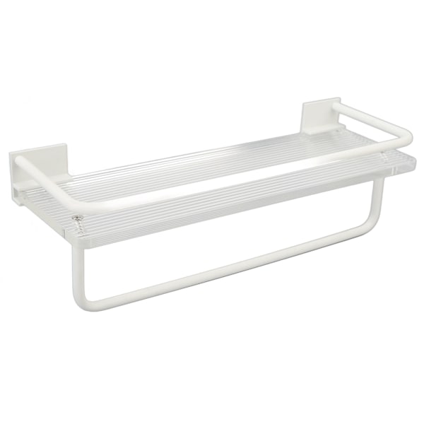 Bad flytende hyller 30cm Punch Free Aluminium Akryl Veggmontert Bad Oppbevaringshylle for Toaletter med Stang