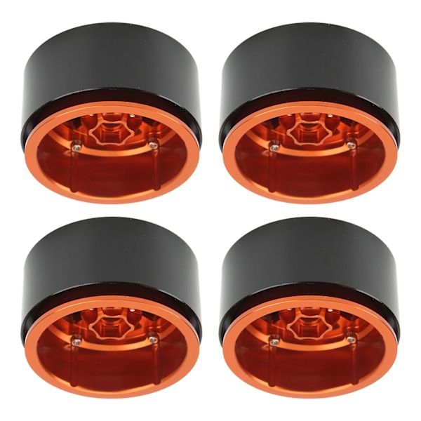 4 st 2,2 tum aluminiumlegering hjulnav universalersättningsnav för 1/10 RC simuleringskrypare orange