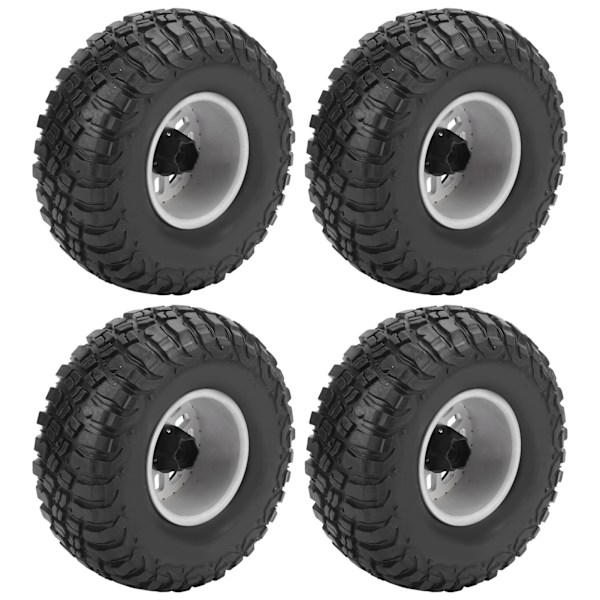 4 kpl kumikiviä renkaat pyörät 1:10 RC Crawler auto Hsp/Tamiya/Axial SCX10 D90Musta