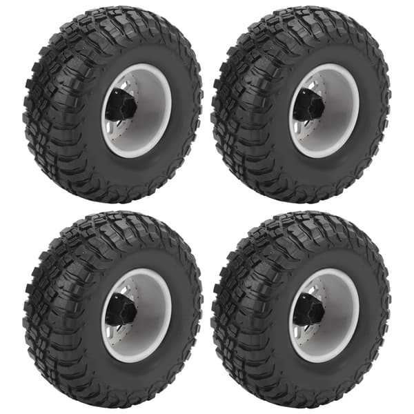 4PCS Gummi Rocks Däck Hjul Däck 1:10 RC Crawler Bil för Hsp/Tamiya/Axial SCX10 D90 Svart