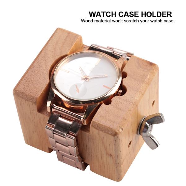 Professionell Trä Watch Case Hållare Block Vise Clamp Movement Reparation Watchmaker Tool