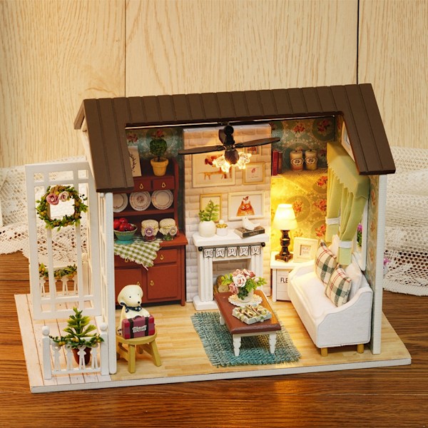 DIY Dockhus Dockhus Miniatyr Handgjord Dockhus Kit Perfekt DIY Present