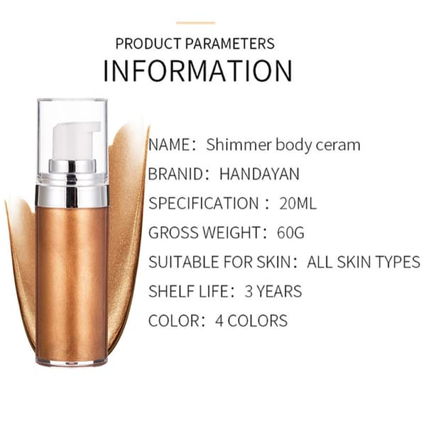 Highlighter Cream Makeup Ansikt Glans Bronzere Kosmetikk Skinnende Kropp Ansiktskontur Krem3#