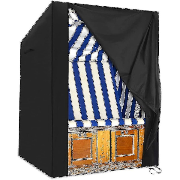 210d Skyddande överdrag för strandstol, 135x105x175/140cm Strandstolsöverdrag, Vattentätt skyddsöverdrag för strandstol, Med kardborreband, Andningsbart, Vinter