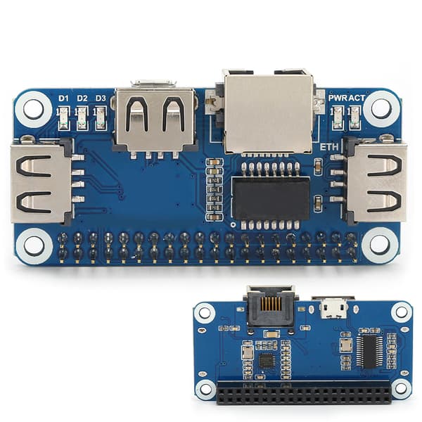 Udvidelsesmodul Hub Splitter Board Elektrisk tilbehør USB til Ethernet RJ45 Netværksport Udvidelsesmodul