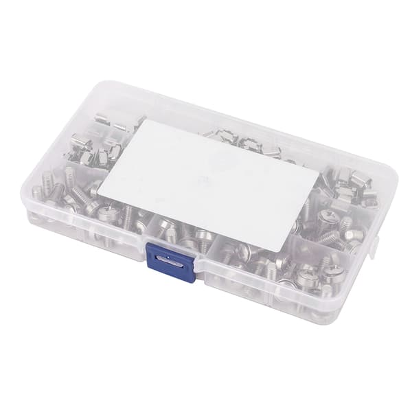 50-pack M6x20 Nätverksskåp Rackskruvar M6 Burmuttrar