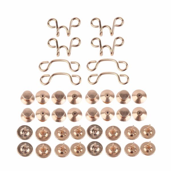Knapper Justerbar Avtakbar Fleksibel Spor Design Gylden Liten DIY Tilbehør for Bukser Skjørt