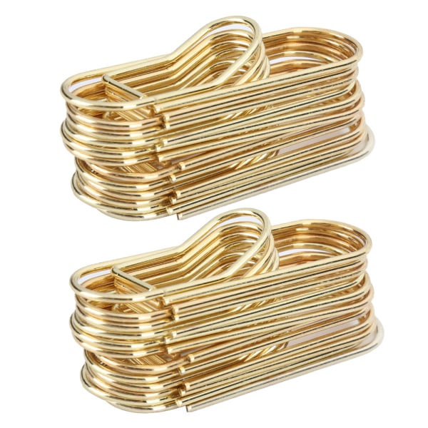 2 æsker Simple Metal Pen Clip Notebook Bills Blyantholdere Papirclips Papirværktøj (Guld)
