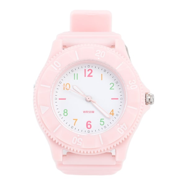 Kids Waterproof Watch Shockproof Fashion Adjustable Strap Kids Quartz Analog Watch for Boys Girls Pink