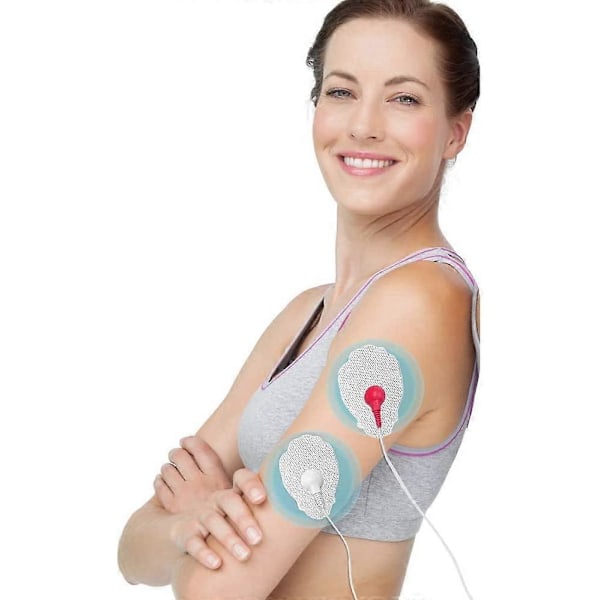 Easy@home Tens Maskine Pads 16 2\"x3\" Genanvendelige Klæbende Elektrode TENS Pads Udskiftning til TENS Elektronisk Puls Massager i Håndform