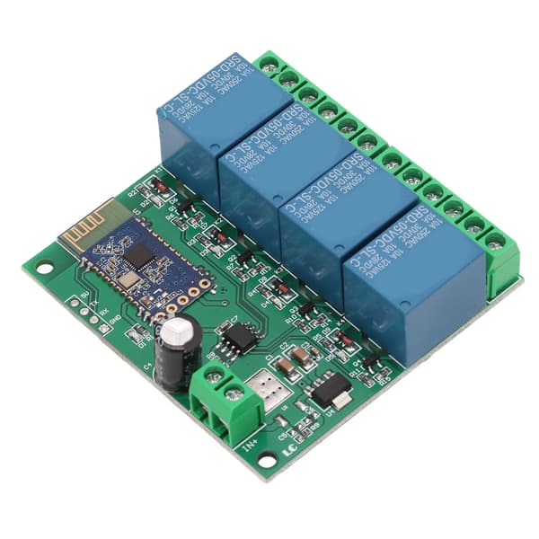 4-kanals Bluetooth-relämodul fjärrkontroll stark anti-interferensförmåga för smarta hem DC5V