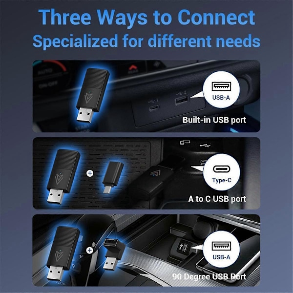 Android Auto Trådlös Adapter, Liten Android Auto Trådlös Dongel