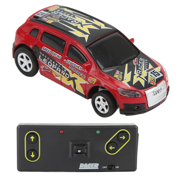 Mini RC -ajoneuvokilpailu 4-suuntainen drift-auto 1:64 taskukokoinen kaukosäädinlelu sisä- ja ulkokäyttöön 3+ lapsille punainen