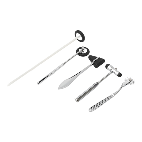 5 st neurologiska hammare medicinska set med pinwheel zinklegering diagnostisk set