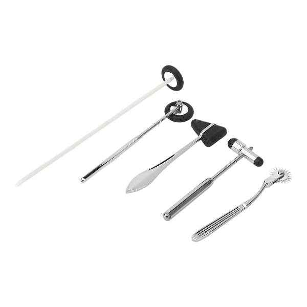 5 stk nevrologisk hammer medisinsk instrumentsett med pinwheel sinklegering diagnostisk perkusjonshammersett