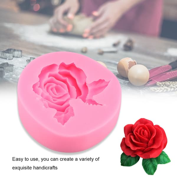 Roseformet silikone kage fondant chokoladeforme dekorationsværktøj bageudstyr
