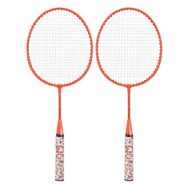 Badmintonracket med 2 bollar Hand-öga-koordinationsträningsleksak Pedagogisk leksak för barn Vuxna Fluorescerande orange