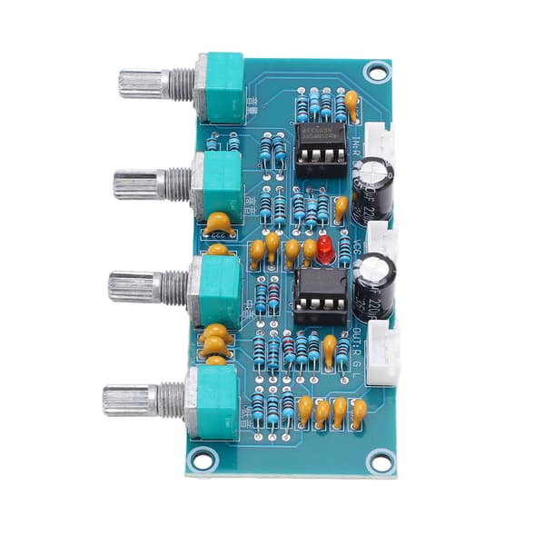 Digital Effektförstärkarkort PCB 2 Kanaler Förförstärkarkort Modul NE5532 Chip DC12V~24V