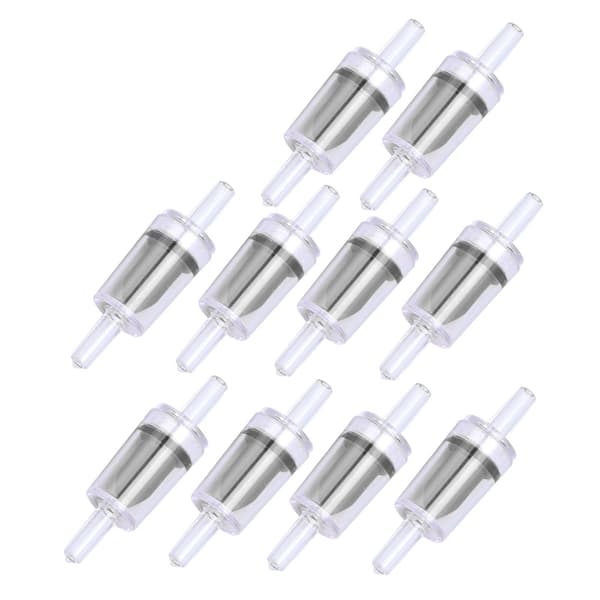 10 stk. Kontraventil 4mm PP Luftpumpe Akvarium 1 Vejs Vandstop Kontraventil til Akvarium Sort