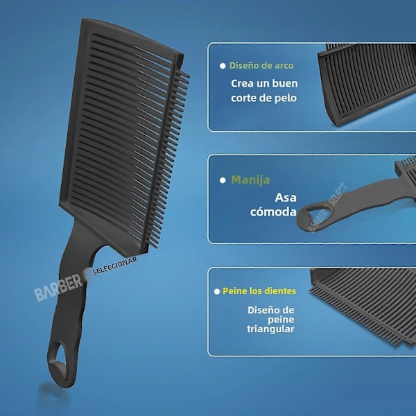 Ny Profesjonell Justerbar Buet Hårklippekam S Bue Design For Barber Hårstylingverktøy NewBlackFadeComb