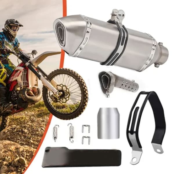Motorcykel Udstødningsrør Rustfrit Stål Kulfiber Rustfri Glat Overflade Universal til 38 mm til 51 mm Rør